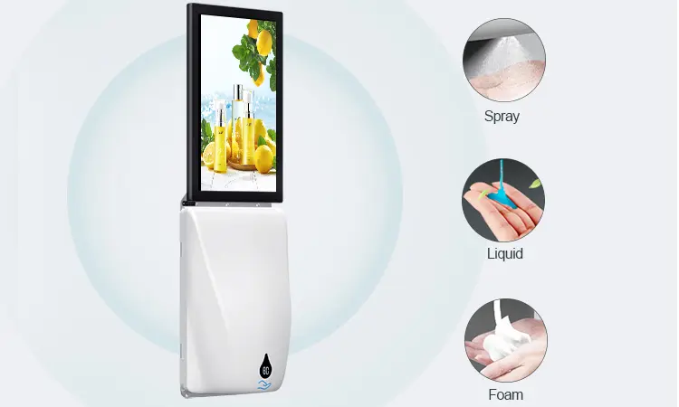 15.6 inch Digital Hand Sanitizer Kiosk