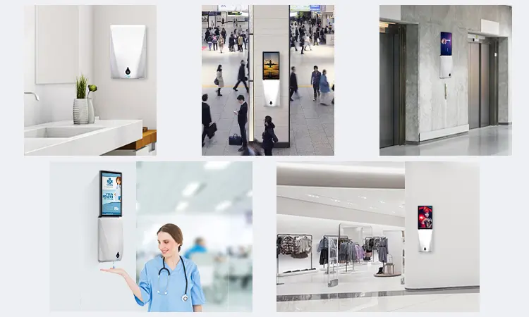 15.6 inch Digital Hand Sanitizer Kiosk