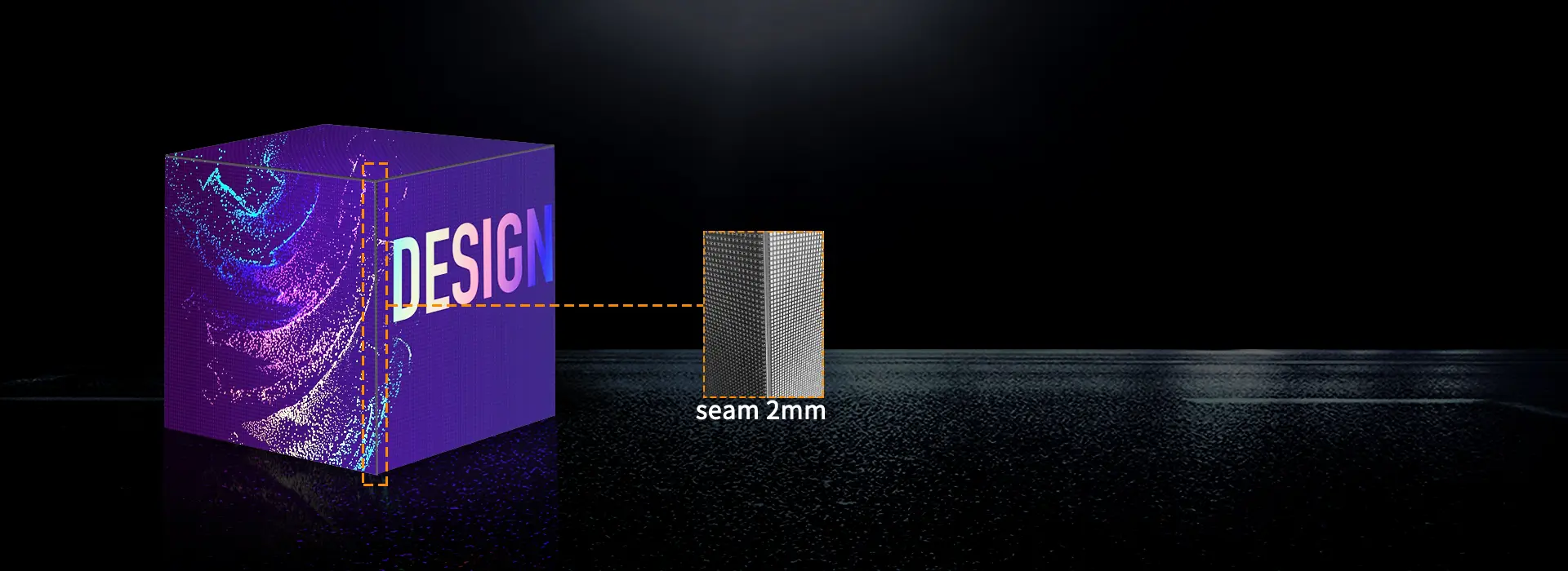 Far Small Seam Than Conventional Cube Screen